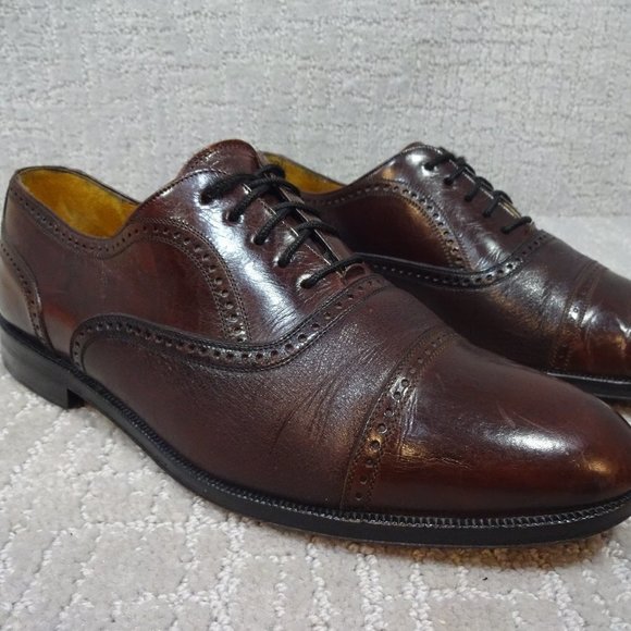 MEZLAN Florence Men's Size 8.5M US Brown Cap Toe Dress Oxford Shoes 123 419 123 - Picture 1 of 10